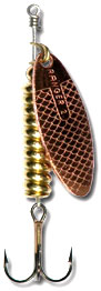 Cucharilla RANGER® Nº 2 de 9,6grs con cuerpo color oro y pala color cobre